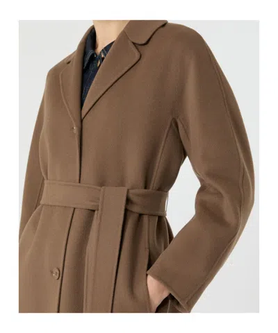 Max Mara Wool Coat In Brown