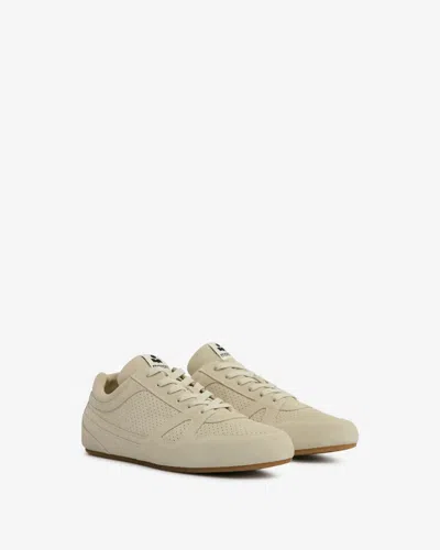 Isabel Marant Calfskin Leather Low-top Sneakers In White