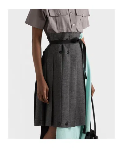 Prada Rock Aus Patchworkstoff Mit Rush-stich In Multi