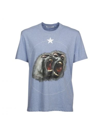 Givenchy Monkey Brothers Printed T-shirt In Sky Blue ModeSens