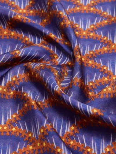 Weekend Max Mara Floral Patterned Scarf In Blue