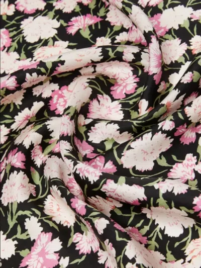 Weekend Max Mara Floral Patterned Scarf In Black