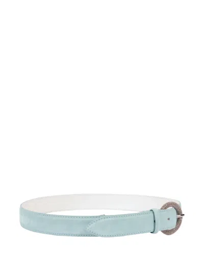 Orciani Leather Belt In Blue