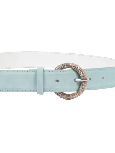 Orciani Leather Belt In Blue