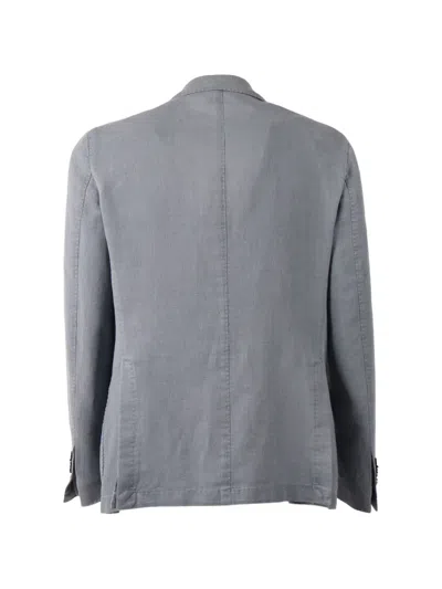 L.b.m 1911 Structured Drop S Notched Jacket In Blue