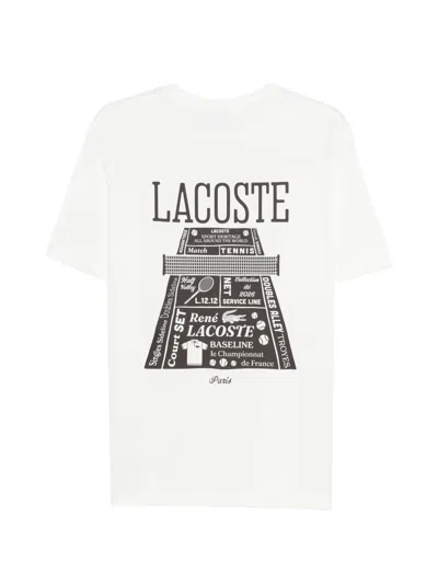 Lacoste Short Sleeve Crew Neck Pima Cotton Jersey T-shirt In White