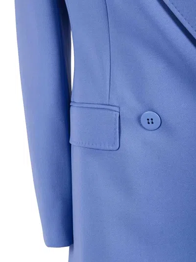 Max Mara Double-breasted Jacket In Blue