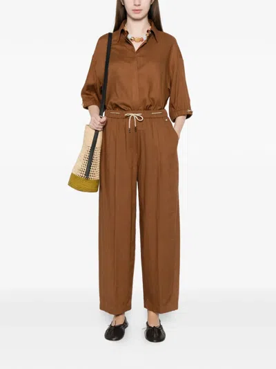 Herno Drawstring Trousers In Brown