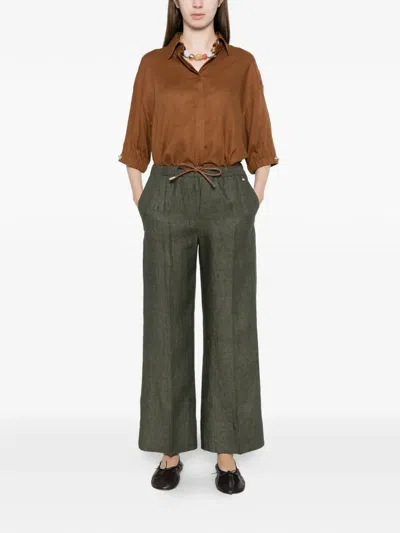 Herno Drawstring Trousers In Green