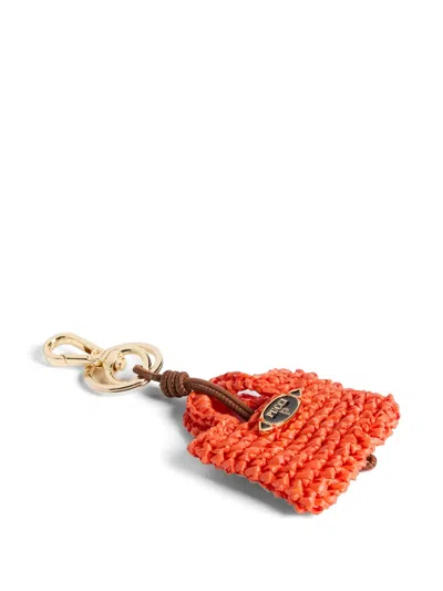 Pucci Mini Bag Charm In Orange