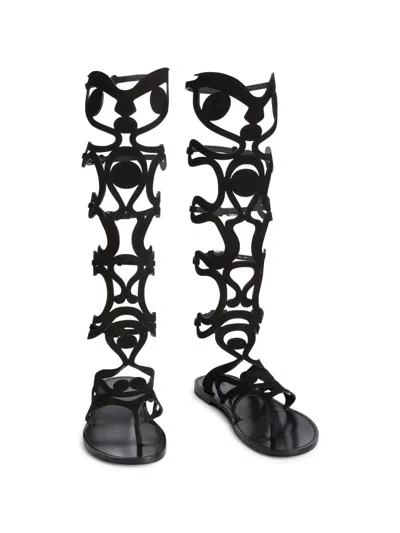 Pucci Low Gladiator Sandals In Black