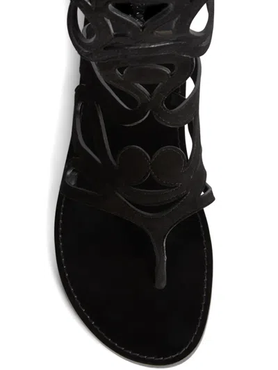 Pucci Low Gladiator Sandals In Black