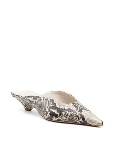 Vic Matie Python Print Mules In Animal Print
