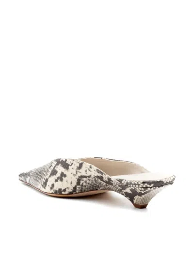 Vic Matie Python Print Mules In Animal Print