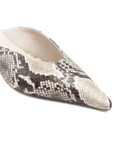 Vic Matie Python Print Mules In Animal Print