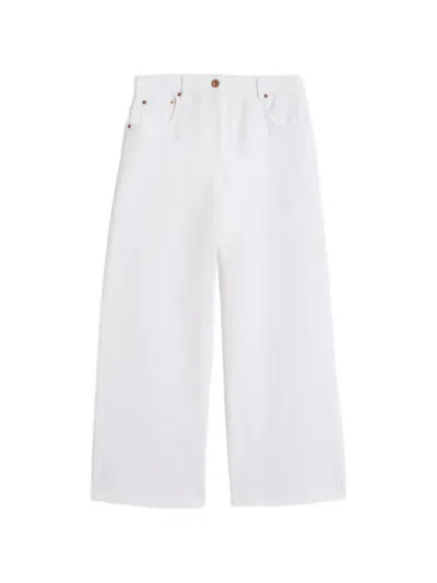 Aspesi Button Cropped Jeans In White