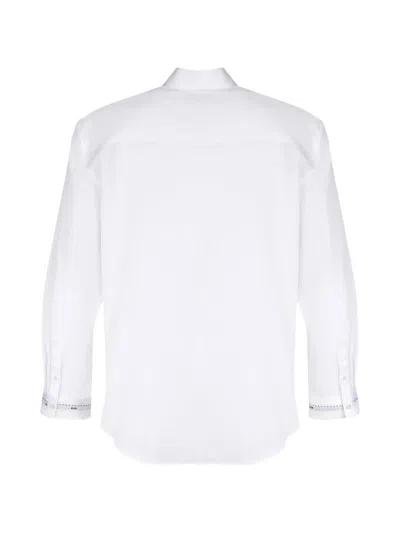 Msgm Buttoned Long-sleeve Shirt In White