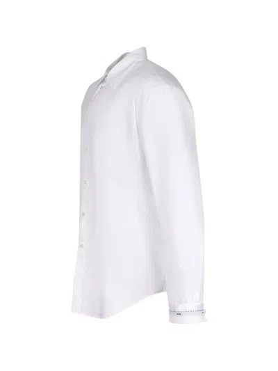 Msgm Buttoned Long-sleeve Shirt In White
