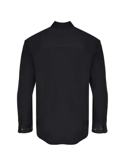 Msgm Long-sleeved Shirt In Black