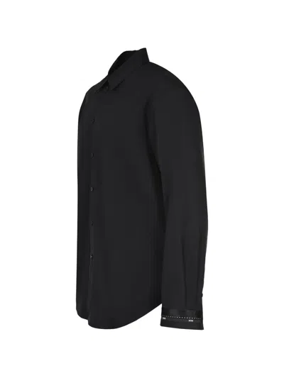 Msgm Long-sleeved Shirt In Black