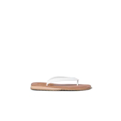 Miu Miu Logo Rubber Thong Sandals Notched Sole In White