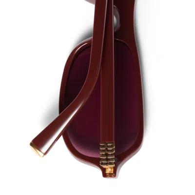 Miu Miu 0mu B10su Rectangular Acetate Sunglasses In Purple