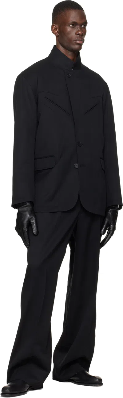 Sire Black Light Wool Blazer In Black