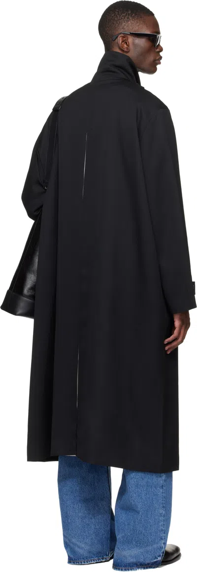 Sire Black Light Tailored Coat In Black