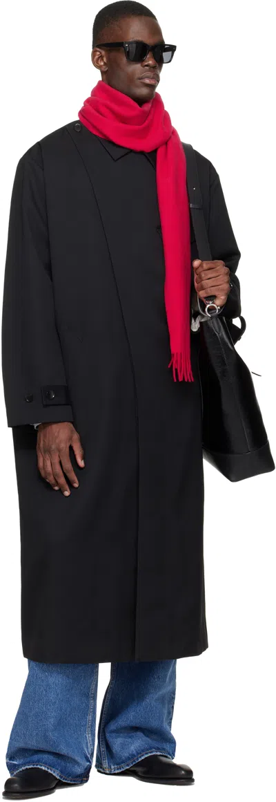 Sire Black Light Tailored Coat In Black