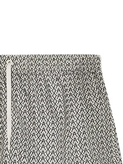 Armani Exchange Geometric-pattern Swim Short In Neutral