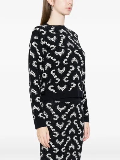 Max Mara Wkdfaraone Patterned Sweater In Black