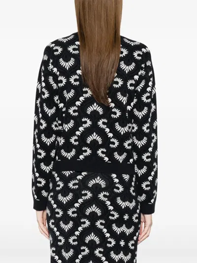 Max Mara Wkdfaraone Patterned Sweater In Black