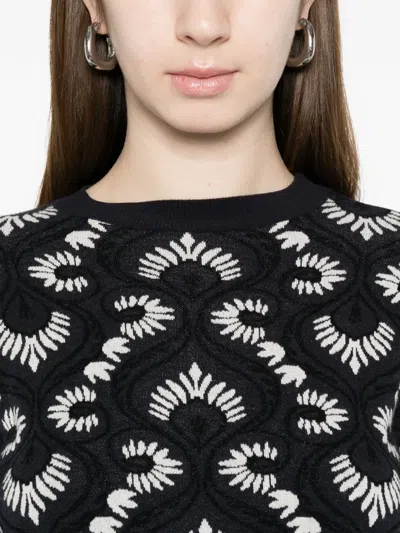 Max Mara Wkdfaraone Patterned Sweater In Black