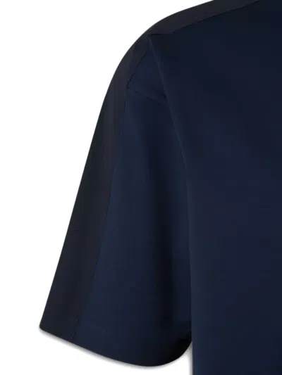 Herno Knit Effect Jersey T-shirt In Blue