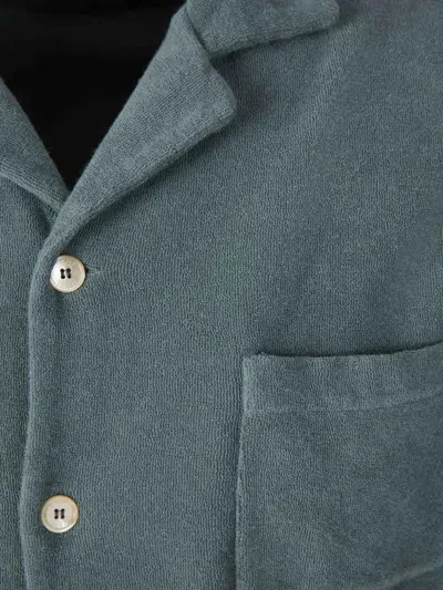 Fedeli Terry-cloth Shirt In Blue