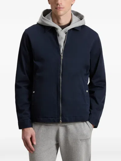 Woolrich Timber Zip-front Jacket In Blue