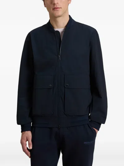 Woolrich Wesley Bomber Jacket In Blue