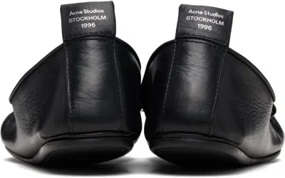 Acne Studios Black Leather Loafers In Black