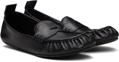 Acne Studios Black Leather Loafers In Black
