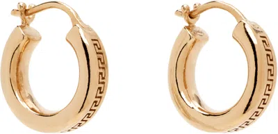 Versace Greca Earrings In Orange