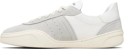 Acne Studios White Leather Sneakers In Multi