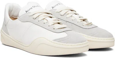 Acne Studios White Leather Sneakers In Multi
