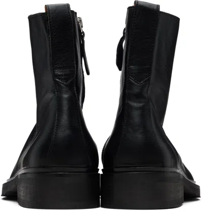 Our Legacy Daimono Boot Block Heel Square Toe Pull Tab In Black