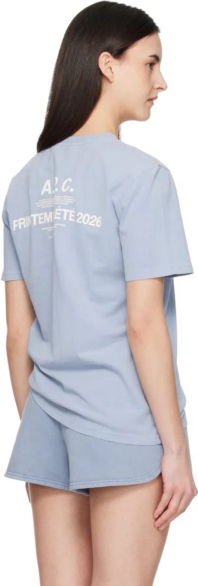 A.p.c. Blue 'apc Printemps 26' T-shirt In Blue