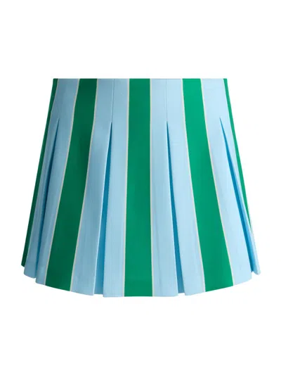 Alice And Olivia Emilie Low-rise Pleated Mini Skirt In Pattern