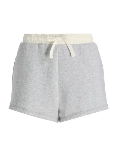 Rag & Bone Vintage Terry Mix Media Sweatshorts In Heather Gray In Gray
