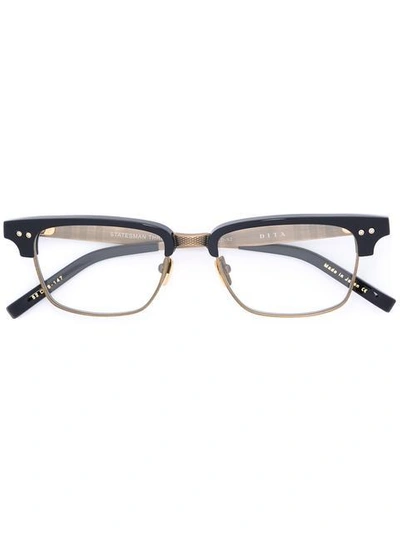 Shop Dita Eyewear Square Frame Glasses In Black