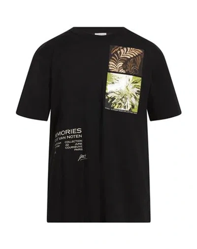 Dries Van Noten Man T-shirt Black Size Xl Cotton In Black