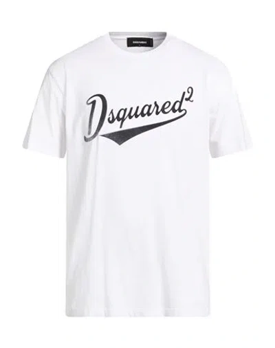 Dsquared2 Cool Fit Velvet Logo T-shirt In White