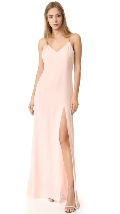 Baja East Sleeveless Gown In Light Pink